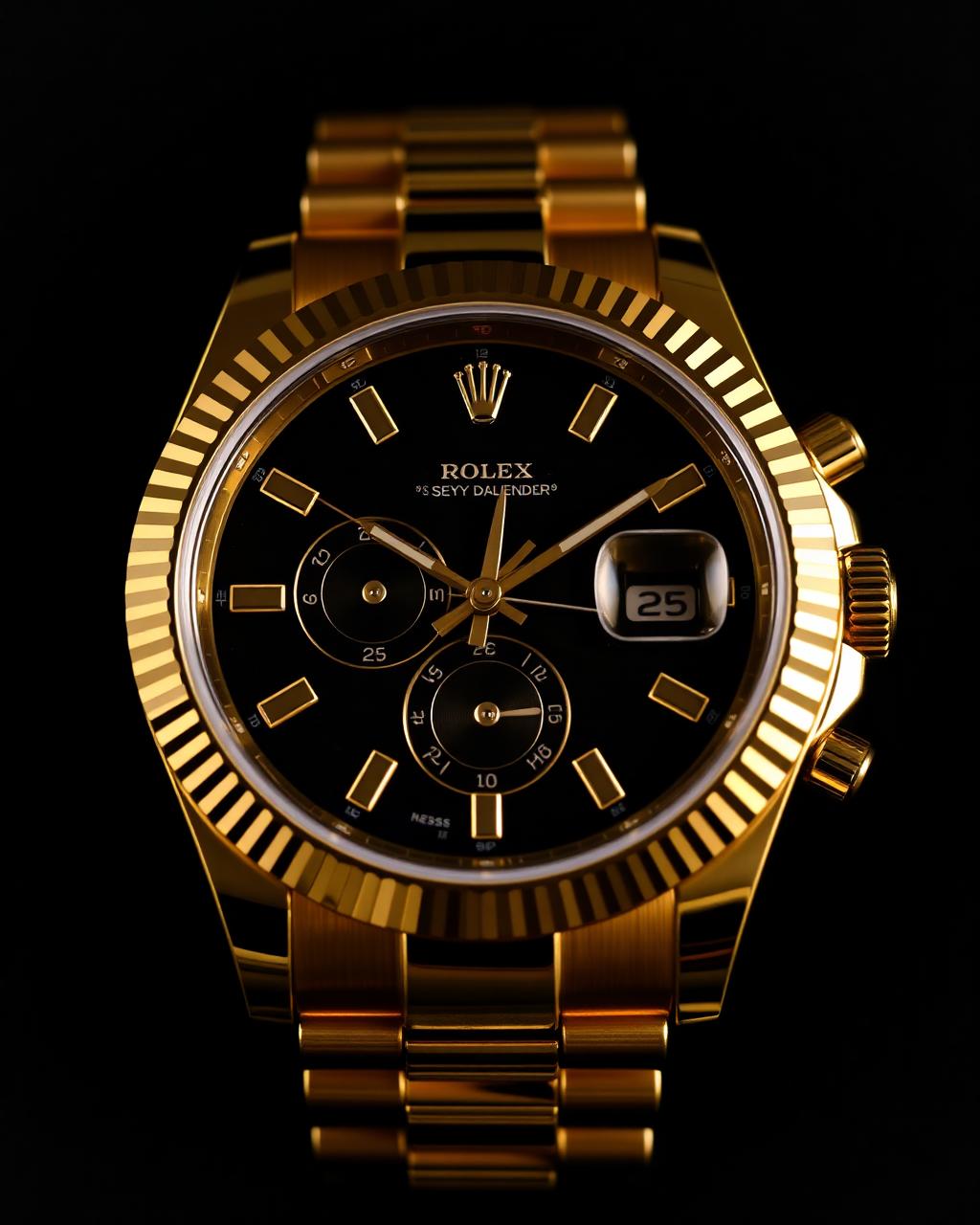 Rolex Sky-Dweller Yellow Gold Black